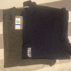 Two Van Heusen Quarter Zips